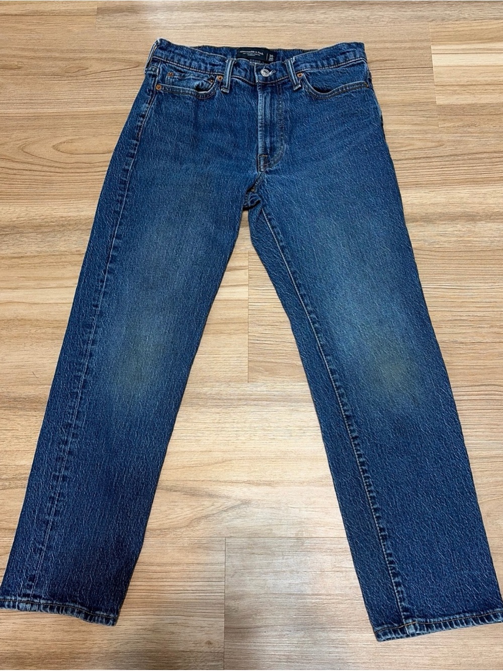 Abercrombie & Fitch A&F Vintage Stretch Straight Jeans Men’s 30x30 Blue Denim